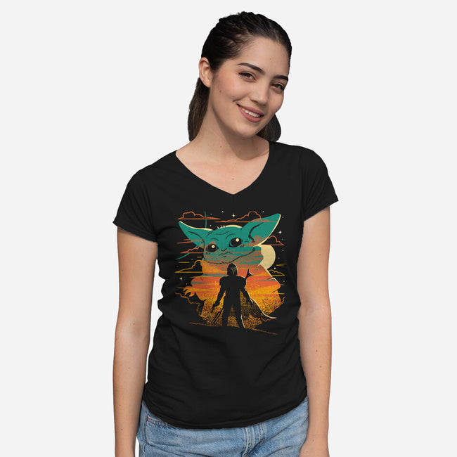 Child Is The Way-Womens-V-Neck-Tee-estudiofitas