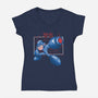 Mega Shooting-Womens-V-Neck-Tee-estudiofitas