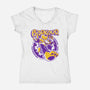 Parkour Dog-Womens-V-Neck-Tee-estudiofitas