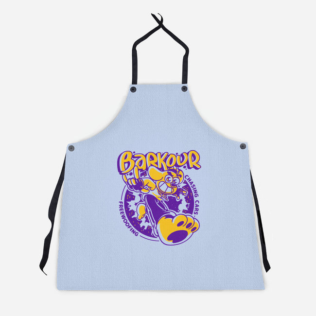 Parkour Dog-Unisex-Kitchen-Apron-estudiofitas