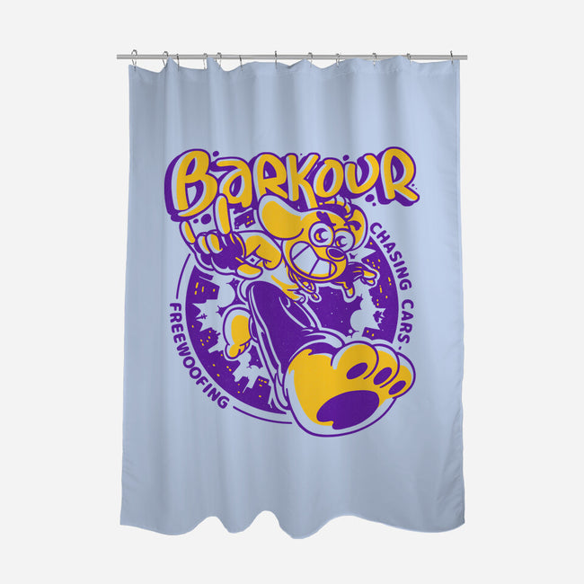 Parkour Dog-None-Polyester-Shower Curtain-estudiofitas