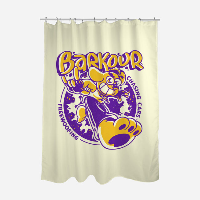 Parkour Dog-None-Polyester-Shower Curtain-estudiofitas