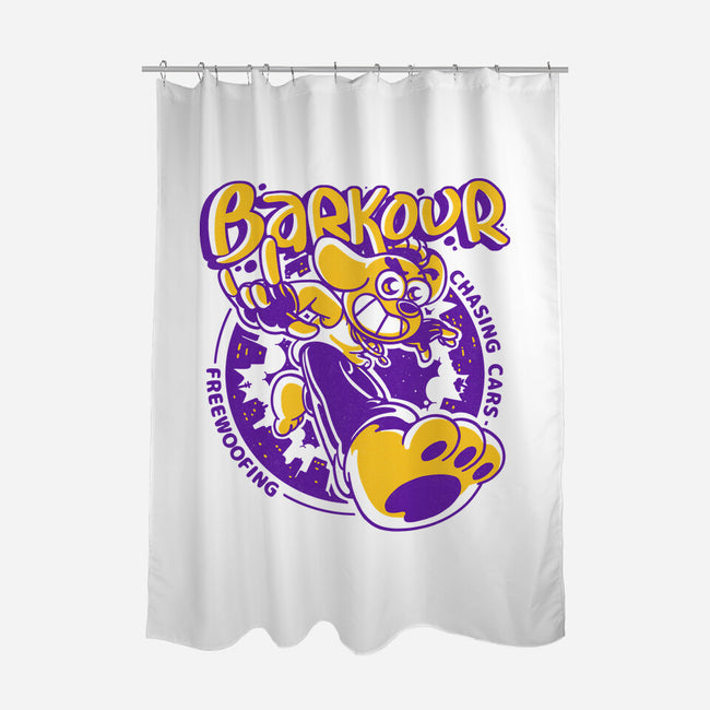 Parkour Dog-None-Polyester-Shower Curtain-estudiofitas