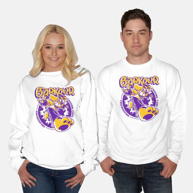 Parkour Dog-Unisex-Crew Neck-Sweatshirt-estudiofitas
