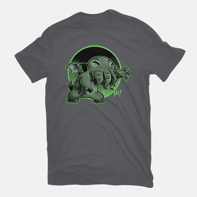 Cthulhu Says Hi-Womens-Fitted-Tee-Studio Mootant