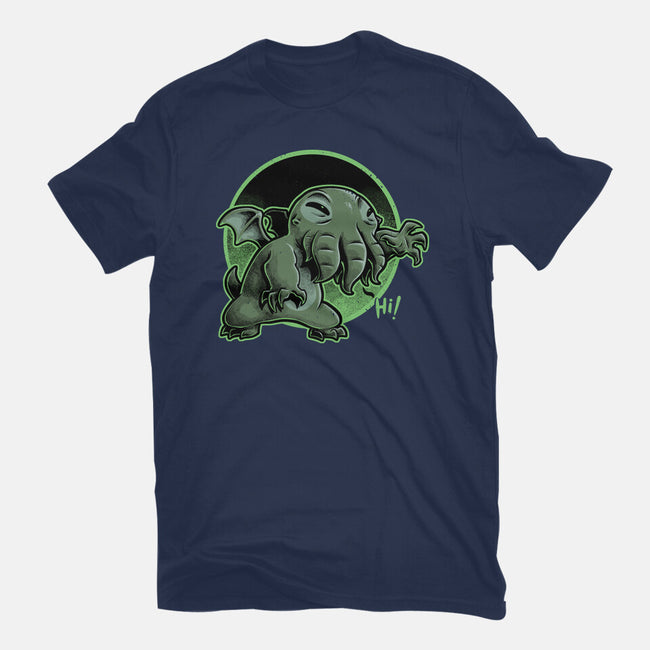 Cthulhu Says Hi-Unisex-Basic-Tee-Studio Mootant