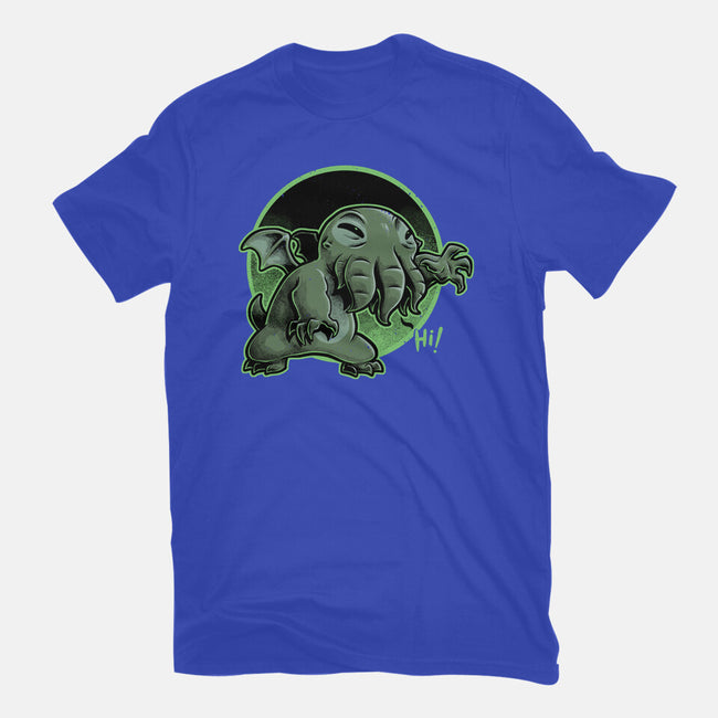 Cthulhu Says Hi-Womens-Basic-Tee-Studio Mootant