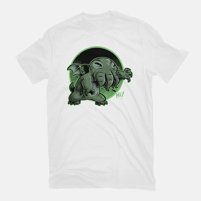 Cthulhu Says Hi-Unisex-Basic-Tee-Studio Mootant