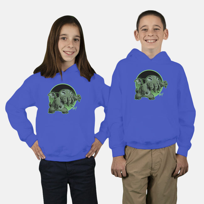 Cthulhu Says Hi-Youth-Pullover-Sweatshirt-Studio Mootant