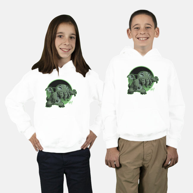 Cthulhu Says Hi-Youth-Pullover-Sweatshirt-Studio Mootant