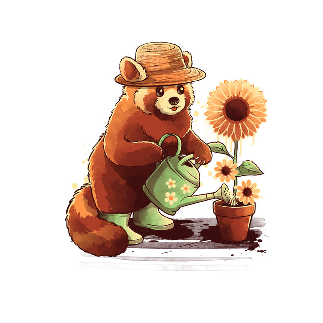 Red Panda Gardener-None-Indoor-Rug-NemiMakeit