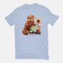 Red Panda Gardener-Unisex-Basic-Tee-NemiMakeit
