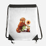 Red Panda Gardener-None-Drawstring-Bag-NemiMakeit