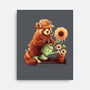 Red Panda Gardener-None-Stretched-Canvas-NemiMakeit