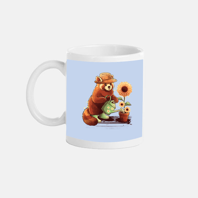 Red Panda Gardener-None-Mug-Drinkware-NemiMakeit