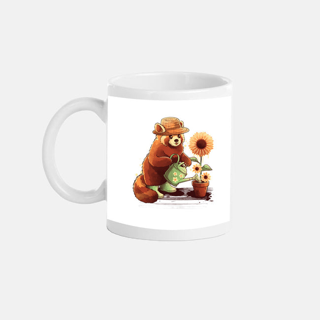 Red Panda Gardener-None-Mug-Drinkware-NemiMakeit