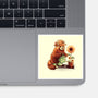 Red Panda Gardener-None-Glossy-Sticker-NemiMakeit