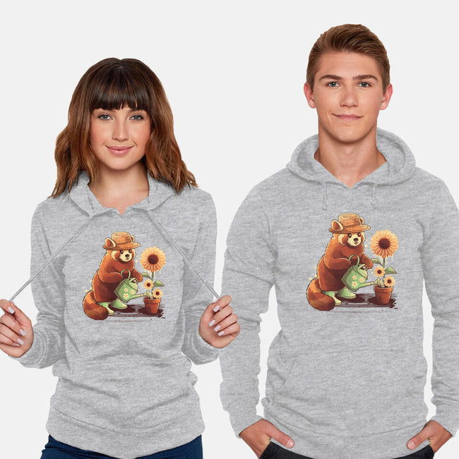 Red Panda Gardener-Unisex-Pullover-Sweatshirt-NemiMakeit