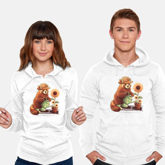 Red Panda Gardener-Unisex-Pullover-Sweatshirt-NemiMakeit