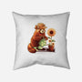 Red Panda Gardener-None-Removable Cover w Insert-Throw Pillow-NemiMakeit
