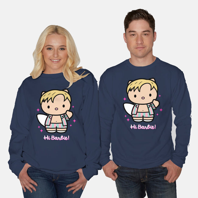 Waving Doll-Unisex-Crew Neck-Sweatshirt-Raffiti