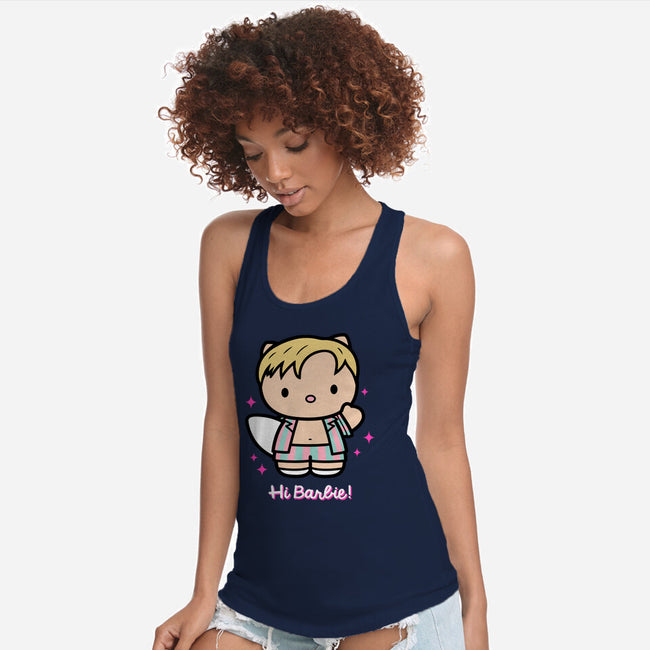 Waving Doll-Womens-Racerback-Tank-Raffiti