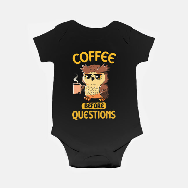 Coffee Before Questions-Baby-Basic-Onesie-koalastudio