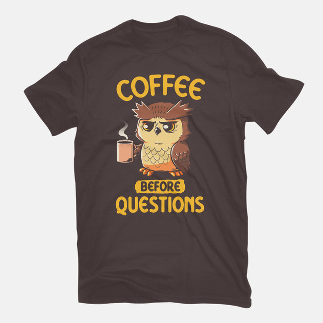 Coffee Before Questions-Womens-Basic-Tee-koalastudio