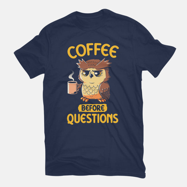 Coffee Before Questions-Womens-Fitted-Tee-koalastudio