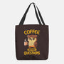 Coffee Before Questions-None-Basic Tote-Bag-koalastudio