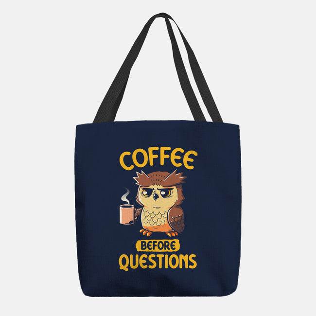 Coffee Before Questions-None-Basic Tote-Bag-koalastudio