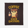 Coffee Before Questions-None-Fleece-Blanket-koalastudio