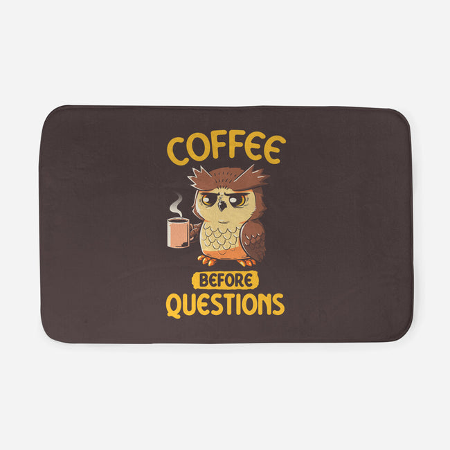 Coffee Before Questions-None-Memory Foam-Bath Mat-koalastudio