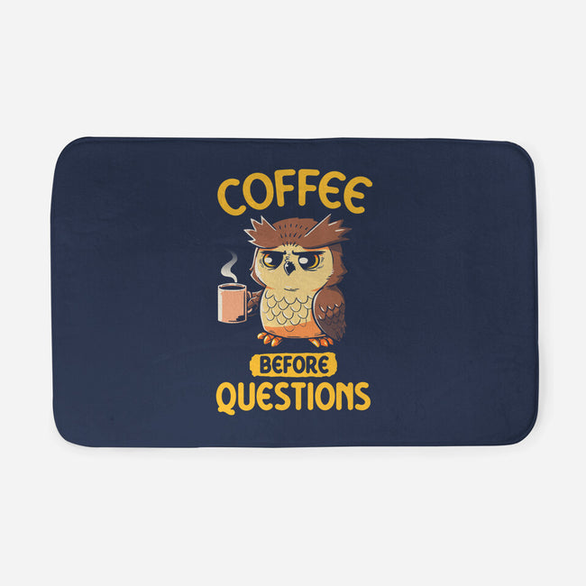 Coffee Before Questions-None-Memory Foam-Bath Mat-koalastudio