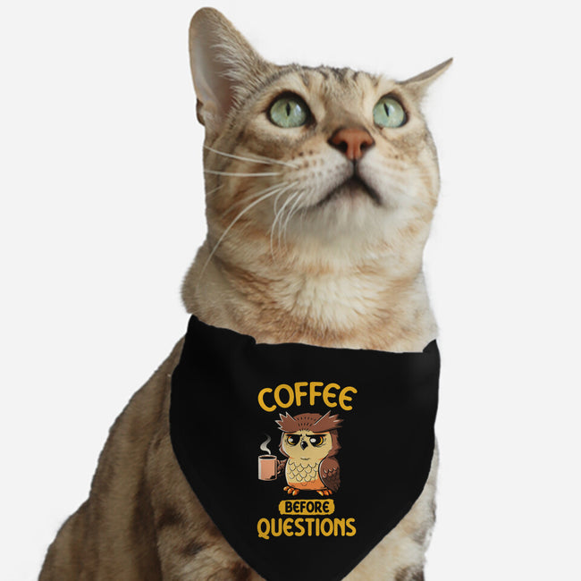 Coffee Before Questions-Cat-Adjustable-Pet Collar-koalastudio