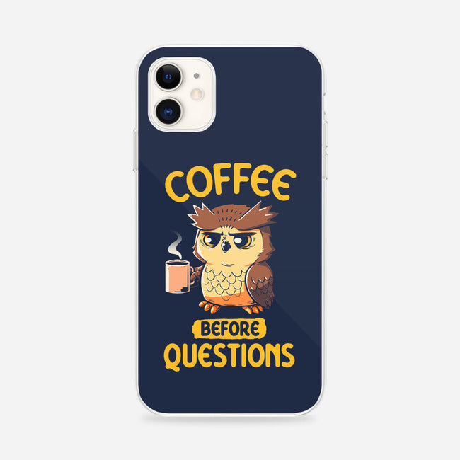 Coffee Before Questions-iPhone-Snap-Phone Case-koalastudio