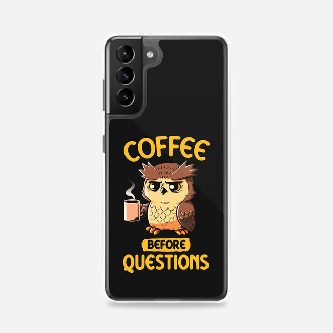 Coffee Before Questions-Samsung-Snap-Phone Case-koalastudio