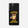 Coffee Before Questions-Samsung-Snap-Phone Case-koalastudio
