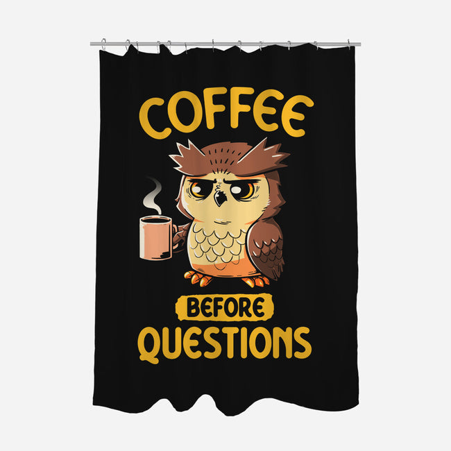 Coffee Before Questions-None-Polyester-Shower Curtain-koalastudio