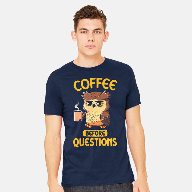 Coffee Before Questions-Mens-Heavyweight-Tee-koalastudio