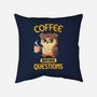 Coffee Before Questions-None-Removable Cover w Insert-Throw Pillow-koalastudio
