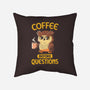 Coffee Before Questions-None-Removable Cover-Throw Pillow-koalastudio
