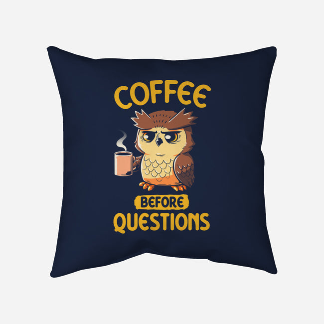 Coffee Before Questions-None-Removable Cover-Throw Pillow-koalastudio