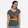 The Giant Cat Crab-Womens-V-Neck-Tee-daobiwan