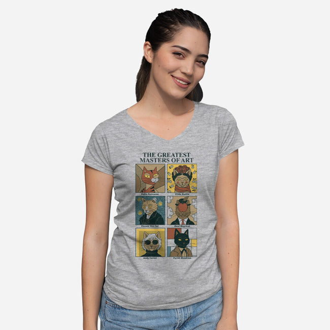 Masters Of Art-Womens-V-Neck-Tee-Thiago Correa
