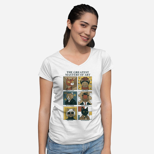 Masters Of Art-Womens-V-Neck-Tee-Thiago Correa