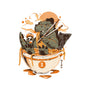 Monster's Ramen Bowl-Womens-V-Neck-Tee-ilustrata