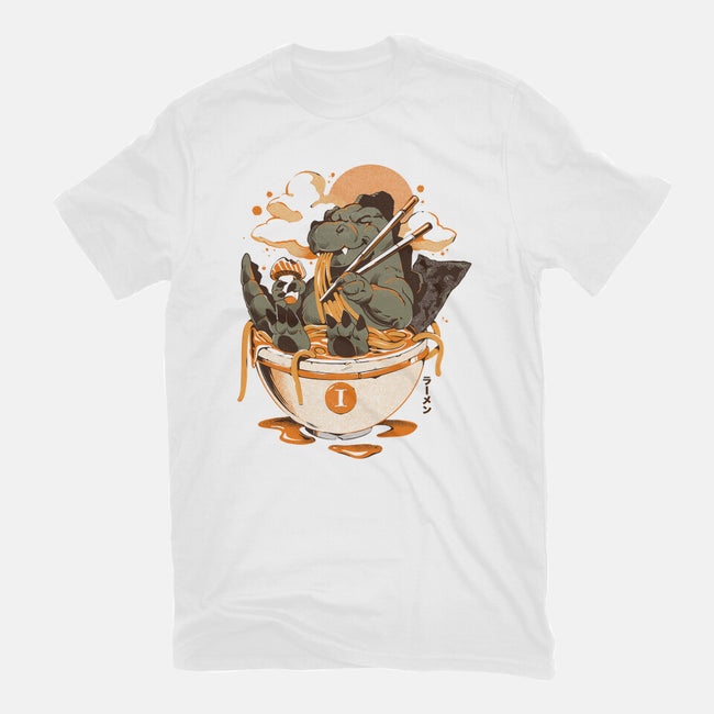 Monster's Ramen Bowl-Mens-Heavyweight-Tee-ilustrata