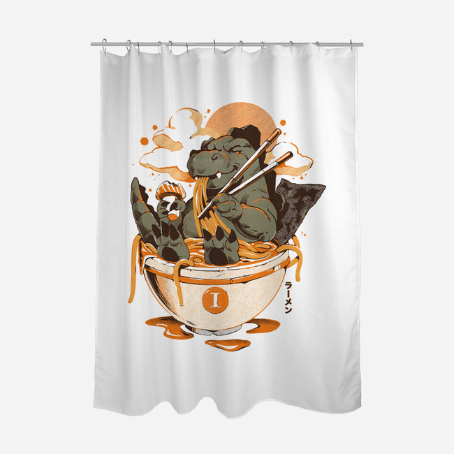 Monster's Ramen Bowl-None-Polyester-Shower Curtain-ilustrata