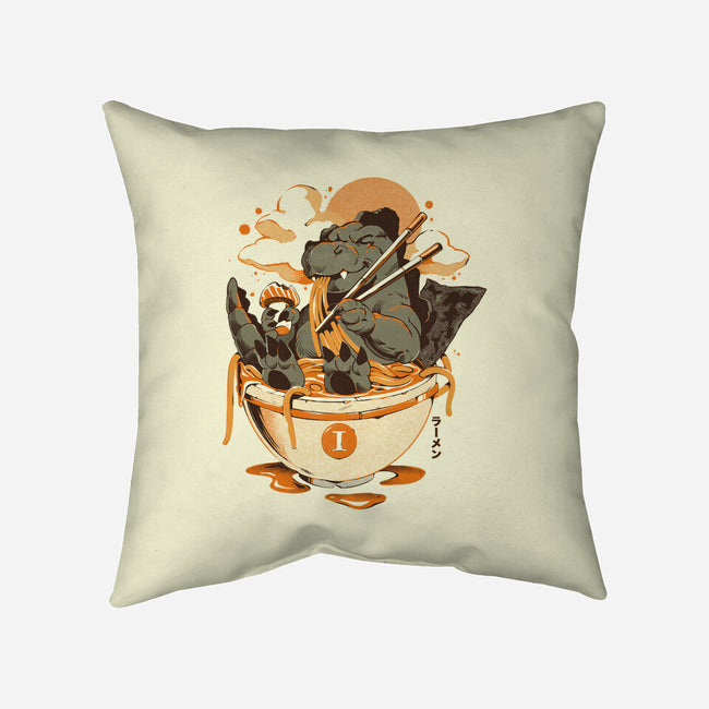 Monster's Ramen Bowl-None-Removable Cover w Insert-Throw Pillow-ilustrata